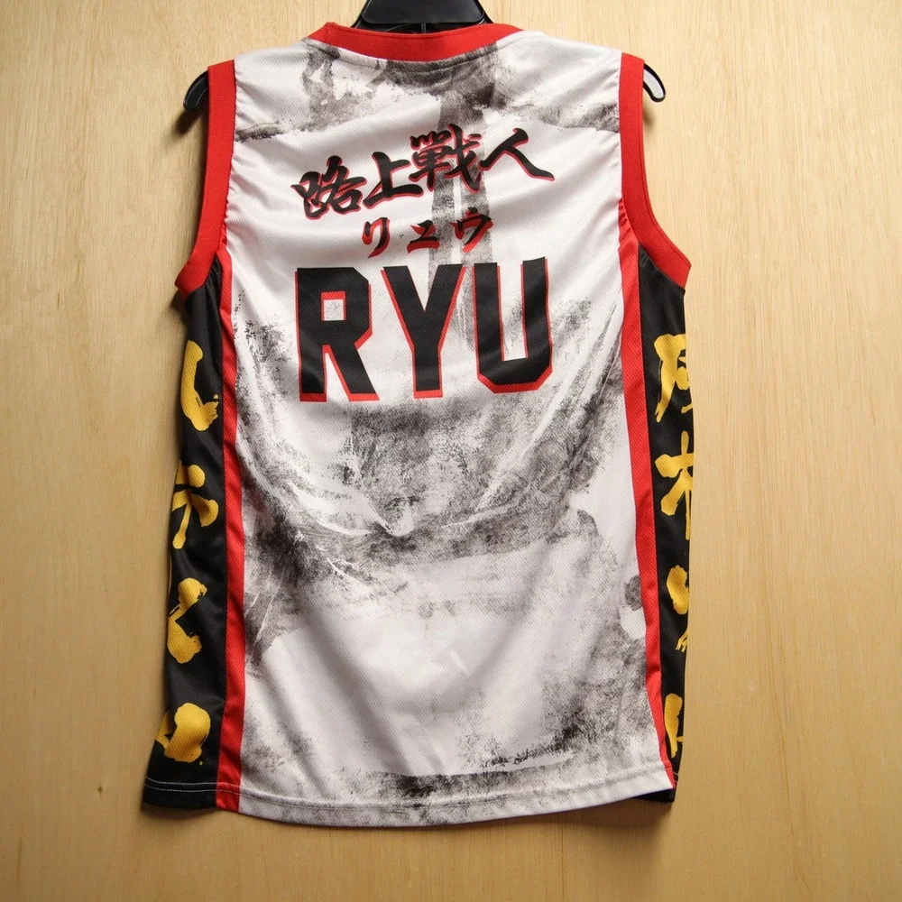 Street Fighter Ryu Graphic Jersey Tank Top Mens Small Capcom Anime Gamer Tee